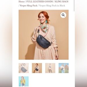 BONHOMIA Vesper Sling Pack in Black - Classic Leather Crossbody/Fannypack